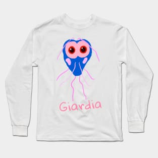 Giardia Cute Microbes Adorable Bacteria Long Sleeve T-Shirt